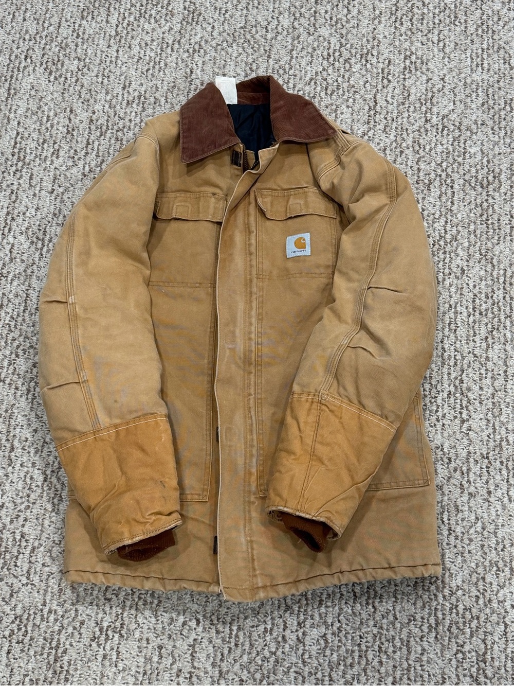 Vintage Carhartt Men’s Brown Duck Work Jacket - Insulated Canvas Coat